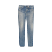 (W) Saint Laurent Low Rise Jeans in Denim Dirty Sandy Blue