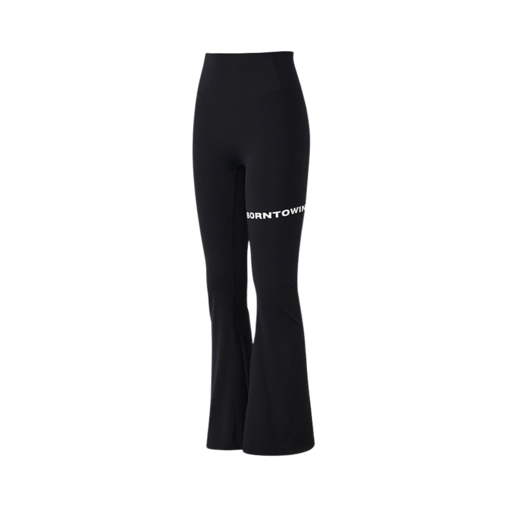 본투윈 라인 부츠컷 레깅스 블랙(BORN TO WIN Borntowin Line Bootcut Leggings Black)