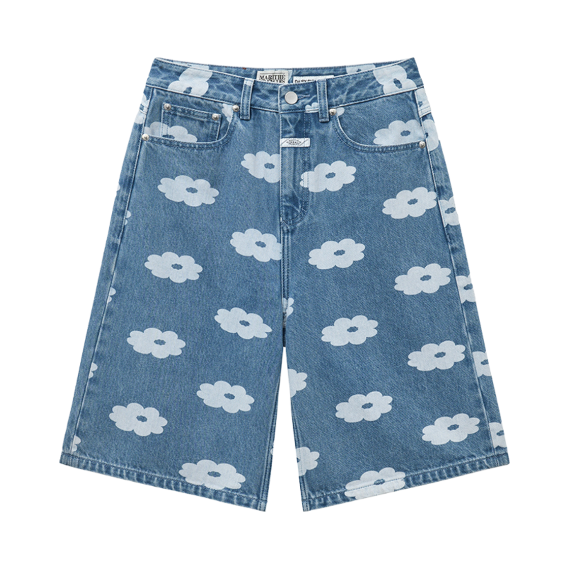 【MARITHE x DAISY SYNDROME】BERMUDA DENIM PANTS★25SS限定版 The DAISY SYNDROME X MARITHÉ collaboration has debuted