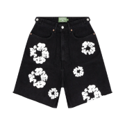 Denim Tears Cotton Wreath Jean Shorts Black