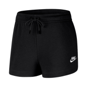 (W) Nike NSW Essential French Terry Shorts Black White - Asia