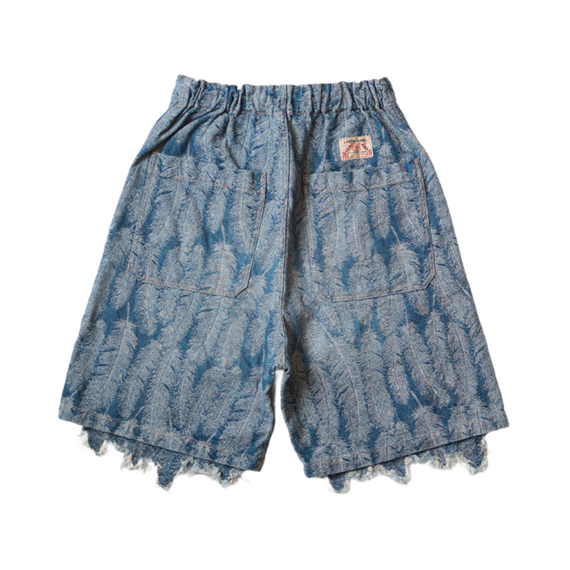 캐피탈 12온즈 맥파이 데님 W 니 이지 쇼츠 라이트 인디고(Kapital 12 oz. Magpie Denim W Knee Easy Shorts Light Indigo) - 2