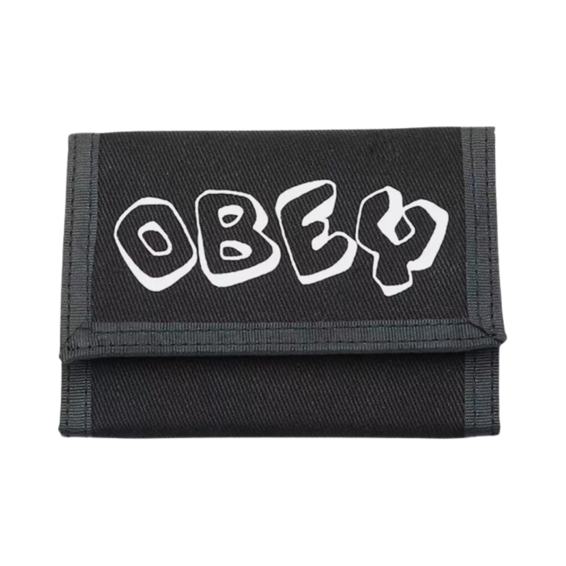 100310119 Obey Block Tri-Fold Wallet Black