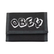 Obey Block Tri-Fold Wallet Black