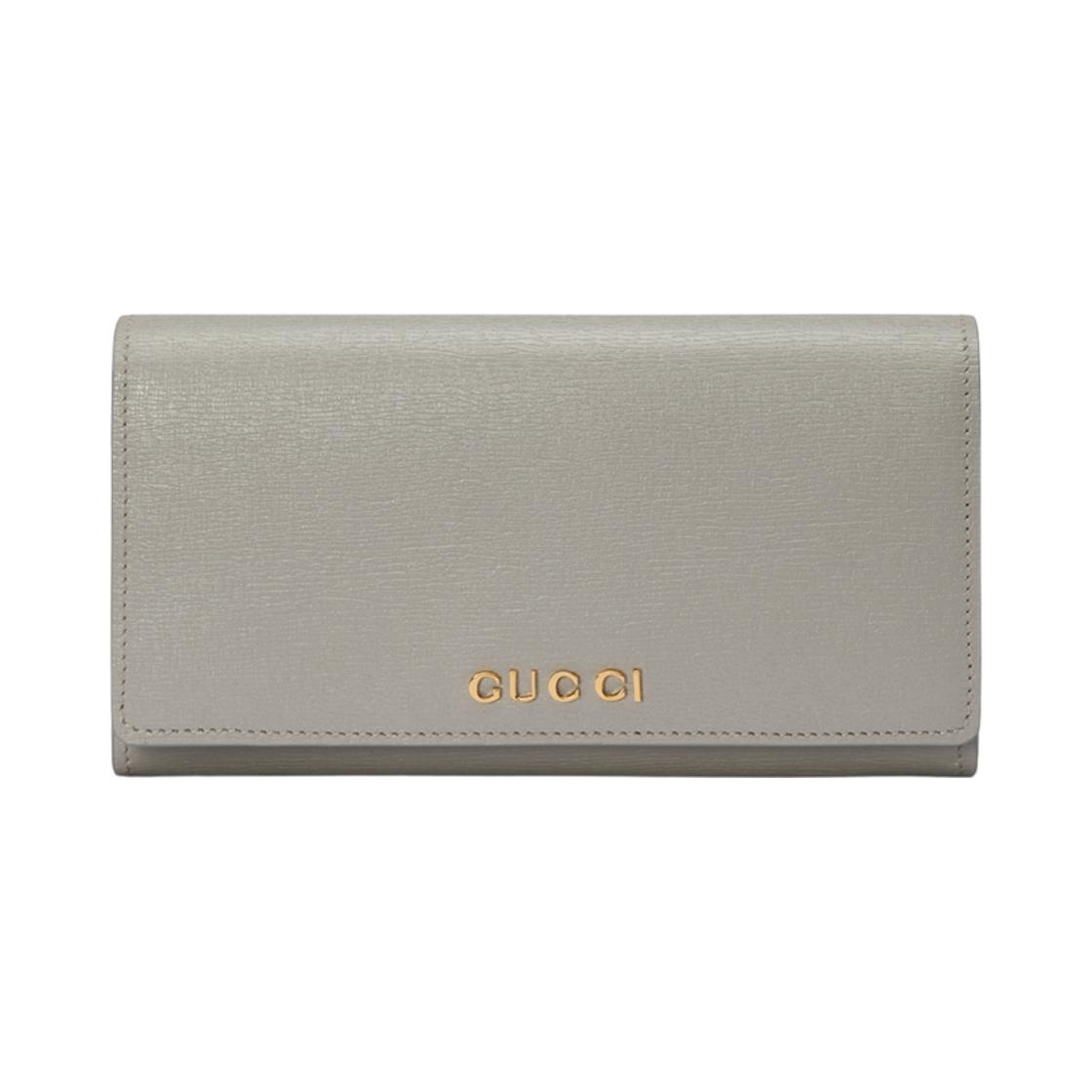 772638-0OP0N-1440 Gucci Continental Wallet with Gucci Script Light Grey Leather