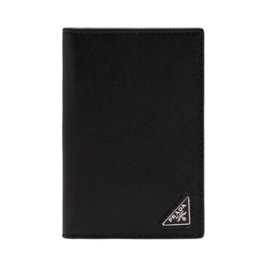 2MC101-QHH-F0002 Prada Saffiano Leather Card Holder Black