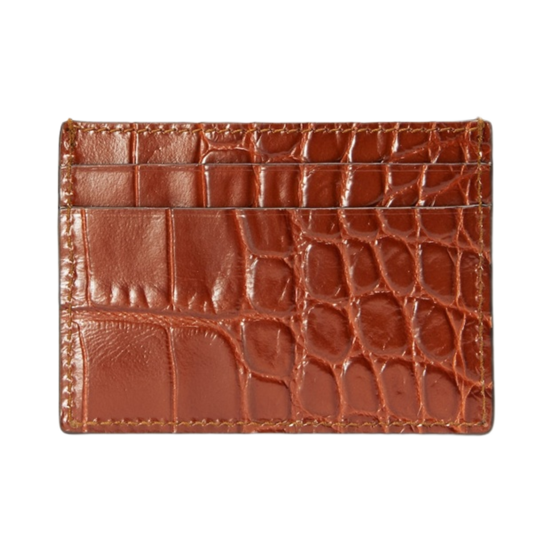 구찌 크로커다일 카드 케이스 브라운(Gucci Crocodile Card Case Brown) - 2