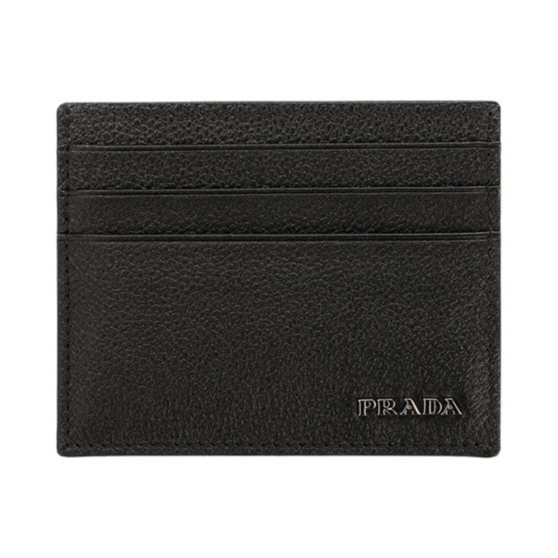 2MC223-2CGS-F0002 Prada Vitello Micro Grain Leather Card Holder Black
