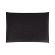Hermes Calvi Duo Compact Card Holder Chamkila Goatskin & Palladium Noir