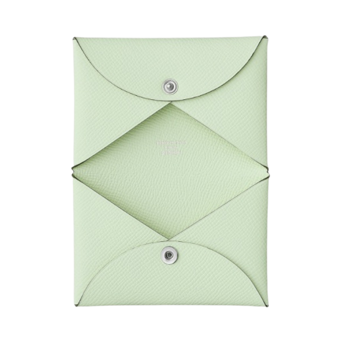 에르메스 칼비 카드 홀더 앱송 & 팔라듐 하드웨어 베르 피즈(Hermes Calvi Card Holder Epsom & Palladium Vert Fizz) - 2