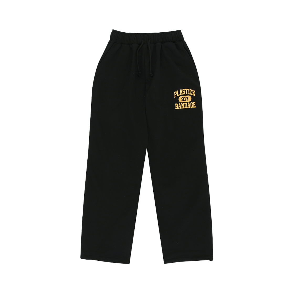 플라스틱 밴디지 PB 바시티 스웻 팬츠 블랙(Plastick Bandage PB Varsity Sweat Pants Black)