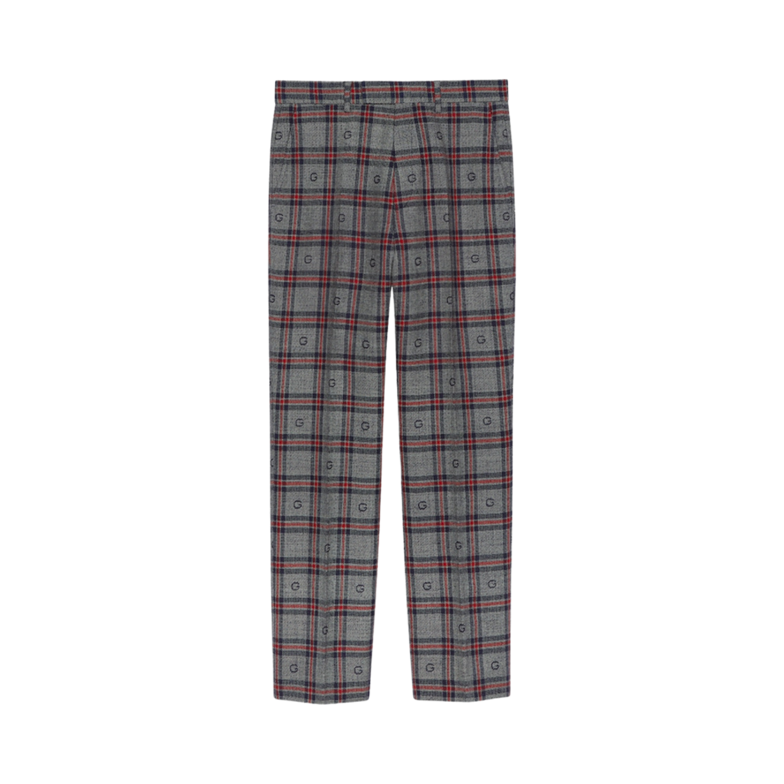구찌 G 체크 울 트라우저 그레이 블루(Gucci G Check Wool Trousers Grey Blue) - 1