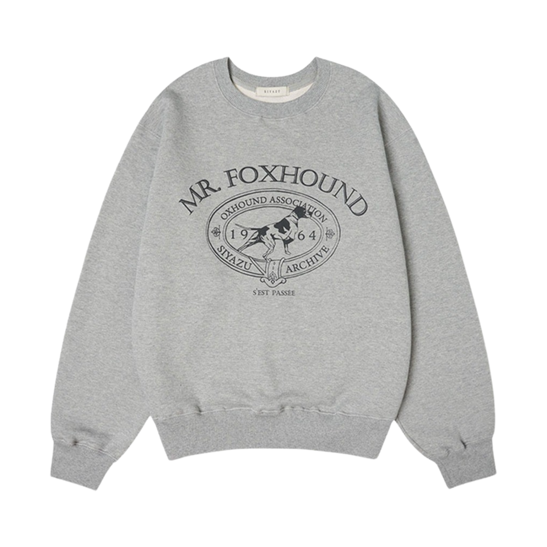 시야쥬 SITP5042 폭스하운드 스웻 셔츠 멜란지그레이