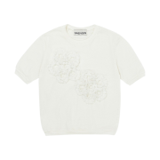 Saenginstudios Flower Lace Hlaf Knit White