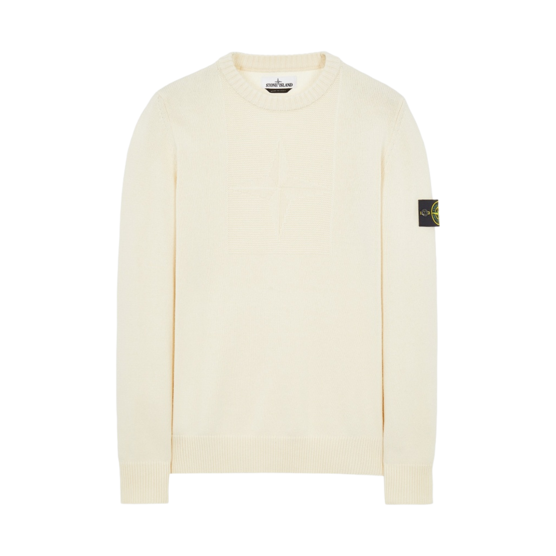 7515503A7-V0099 Stone Island 503A7 Comfort Wool Cotton Knit Off White - 21FW