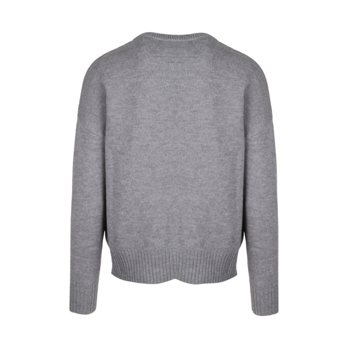 아미 빅 하트 로고 오버사이즈 인타르시아 스웨터 헤더 그레이 - 20FW(AMI de Coeur Oversize Intarsia Sweater Heather Grey - 20FW) - 2