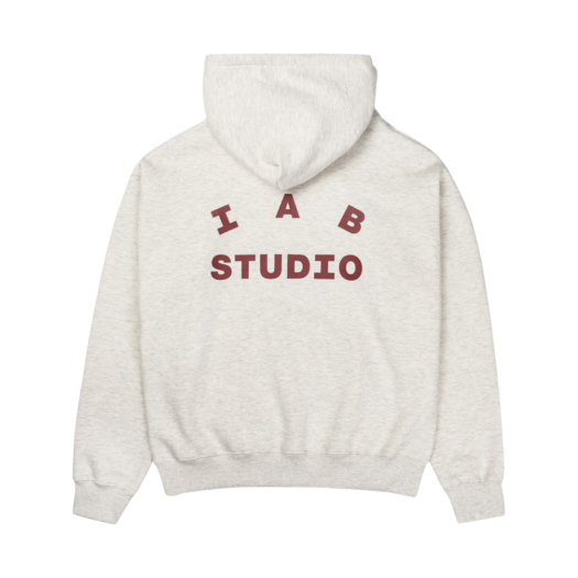 - IAB Studio Hoodie Oatmeal Burgundy