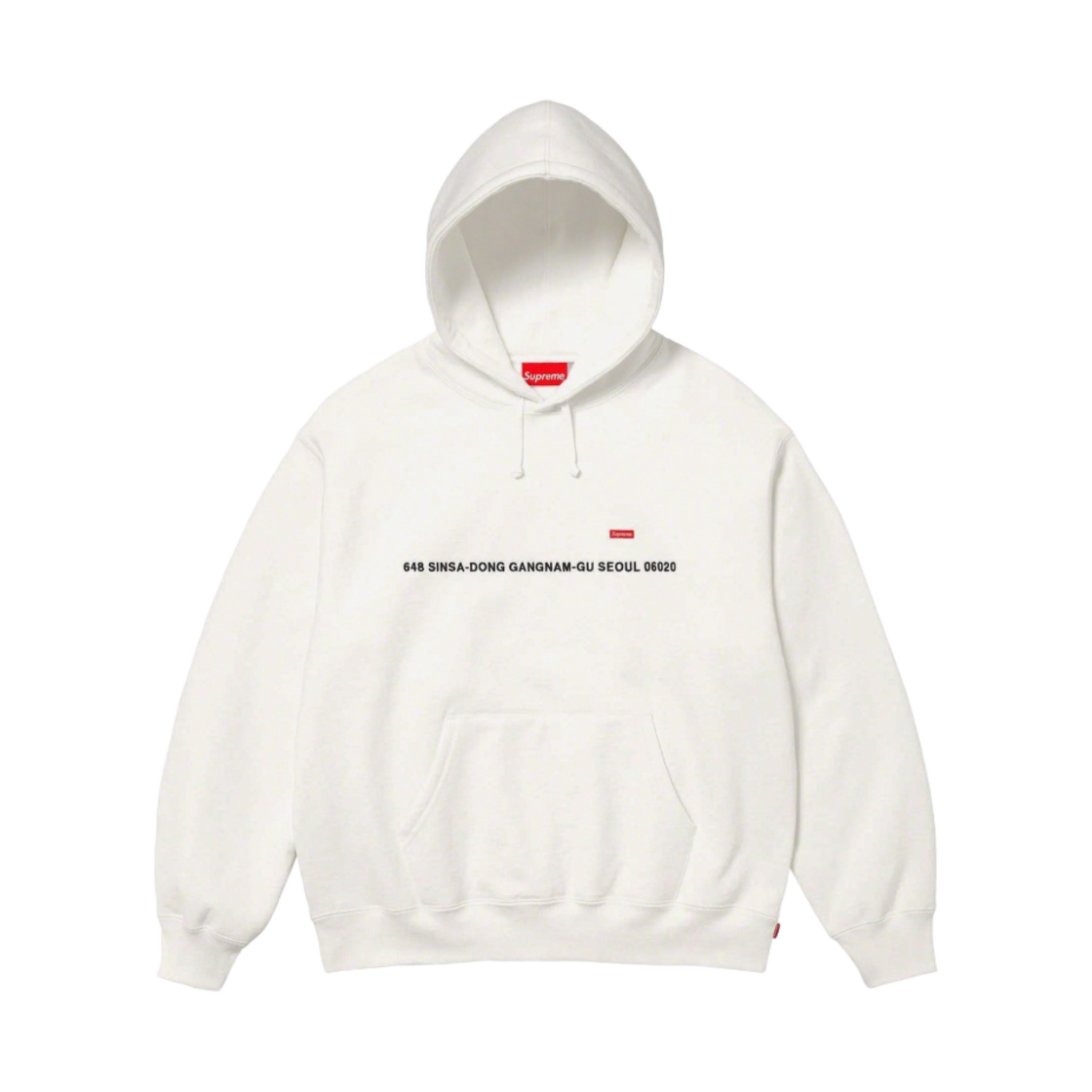 슈프림 서울 샵 스몰 박스 후드 스웨트셔츠 화이트 - 23FW(Supreme Seoul Shop Small Box Hooded Sweatshirt White - 23FW)