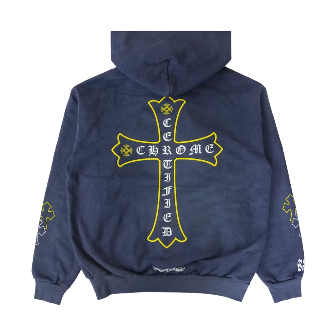 크롬하츠 x 드레이크 서티파이드 크롬 핸드 다이드 후드 워시드 블루 - 마이애미 한정(Chrome Hearts x Drake Certified Chrome Hand Dyed Hoodie Washed Blue - Miami Exclusive)