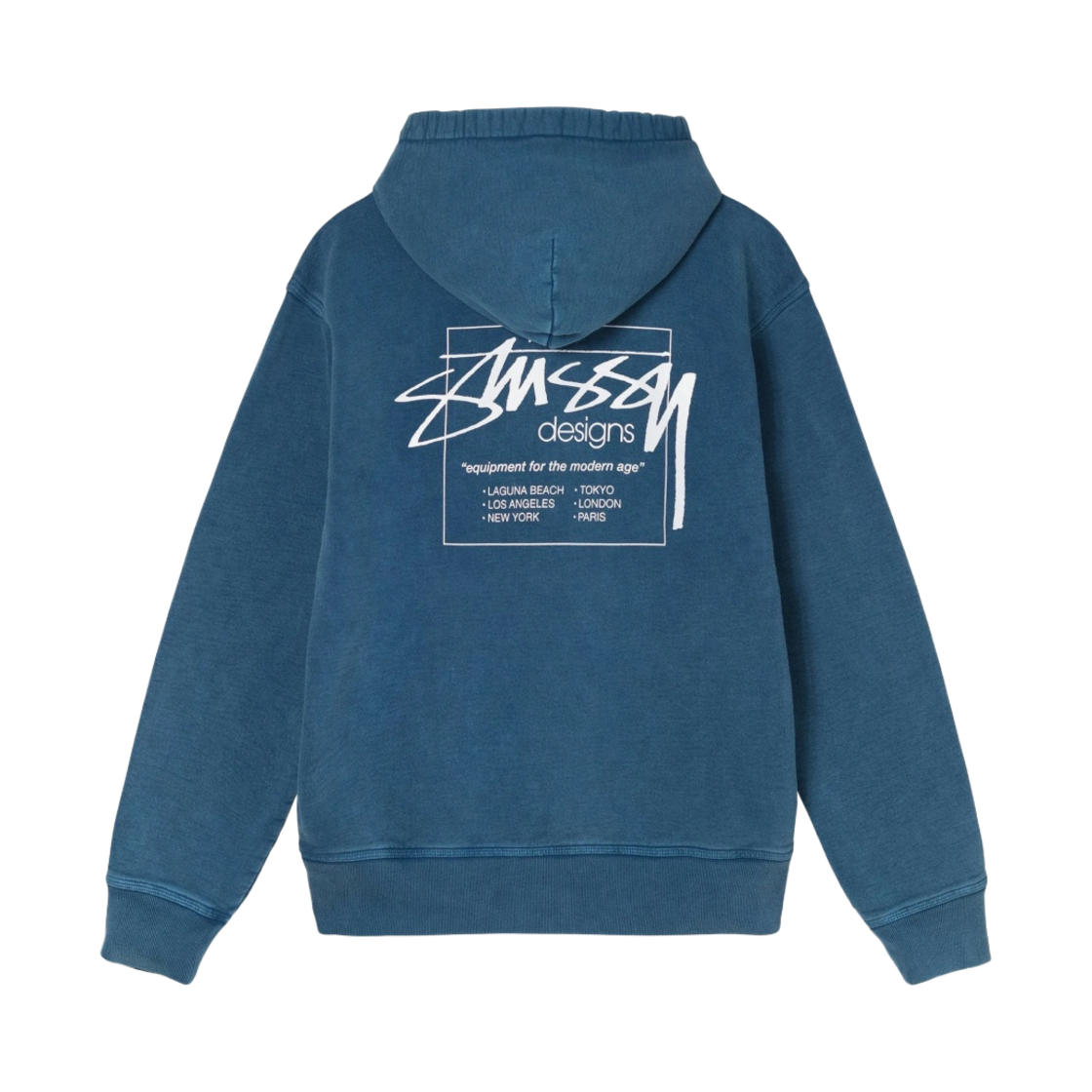 스투시 다이드 스투시 디자인 후드 블루(Stussy Dyed Stussy Designs Hoodie Blue) - 2