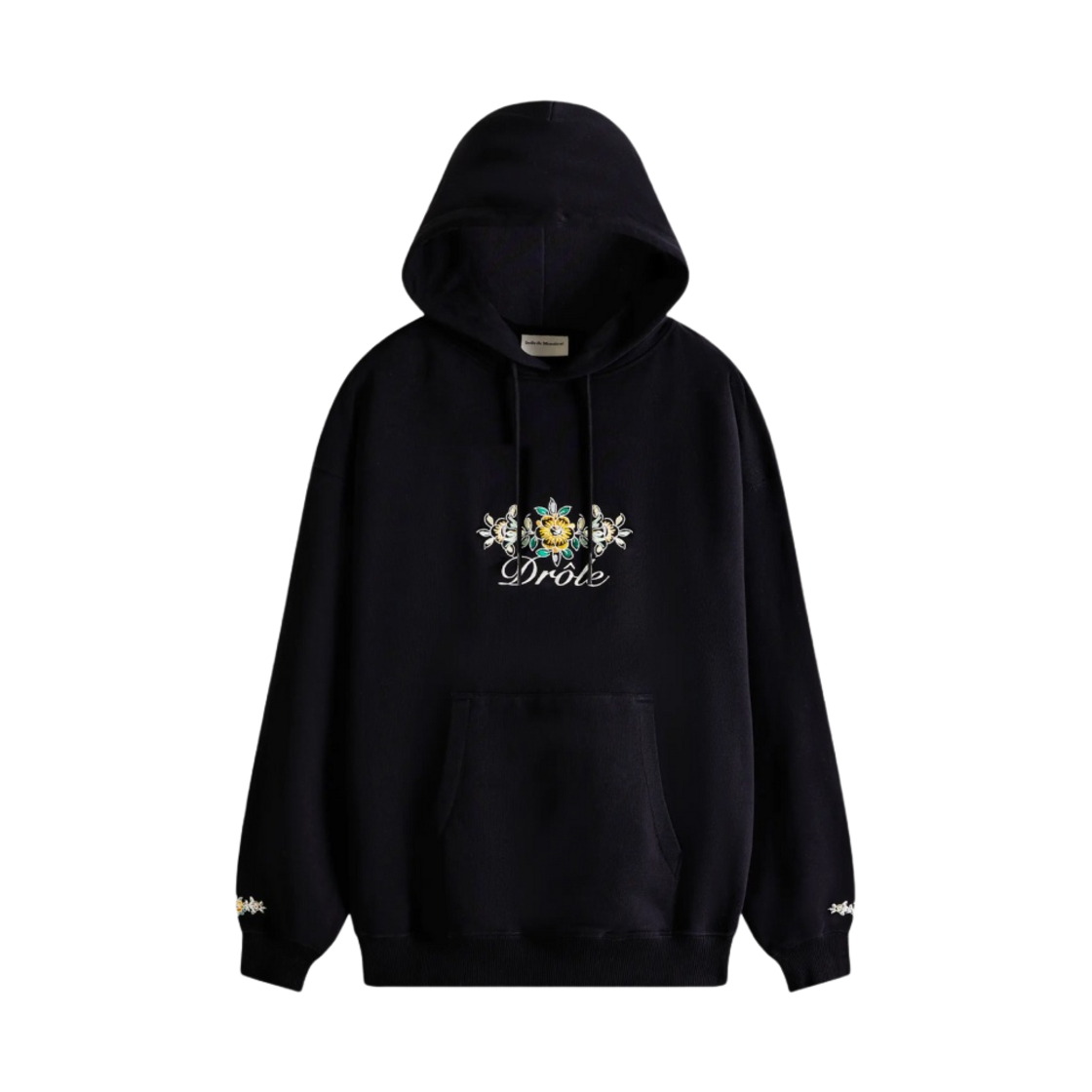 드롤 드 무슈 드롤 플러리 르 후드 블랙(Drole de Monsieur Drole Fleuri Le Hoodie Black)