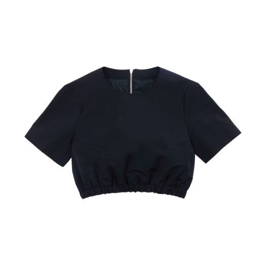 (W) Ader Error Flut Cropped T-Shirt Noir
