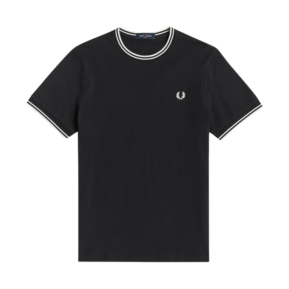 프레드페리 트윈 팁 티셔츠 블랙