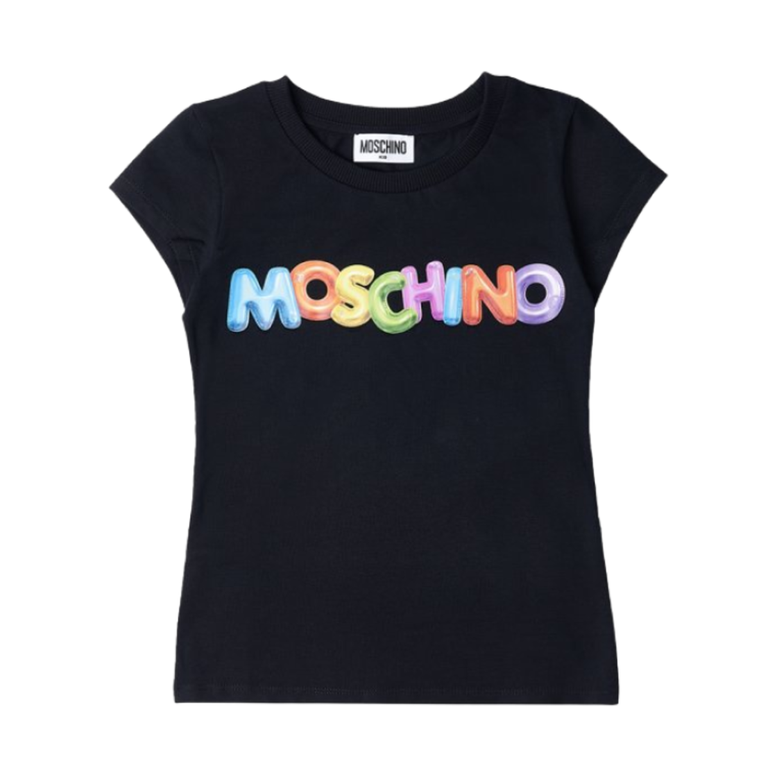 H4M042LBA0060100 (Kids) Moschino Logo Short Sleeve T-Shirt Black