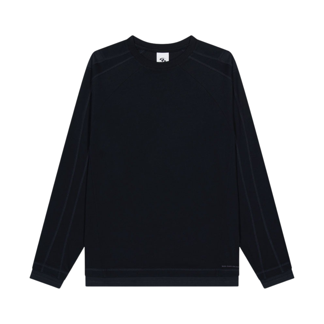 산산기어 메쉬 패널드 롱 슬리브 블랙