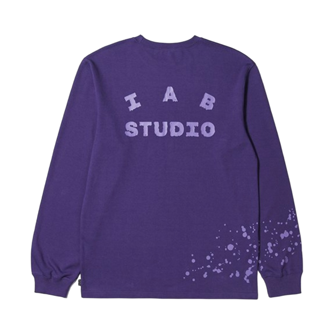 아이앱 스튜디오 롱슬리브 티셔츠 퍼플 스플래쉬드