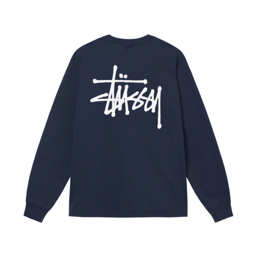 Stussy Basic Stussy LS T-Shirt Navy 2022