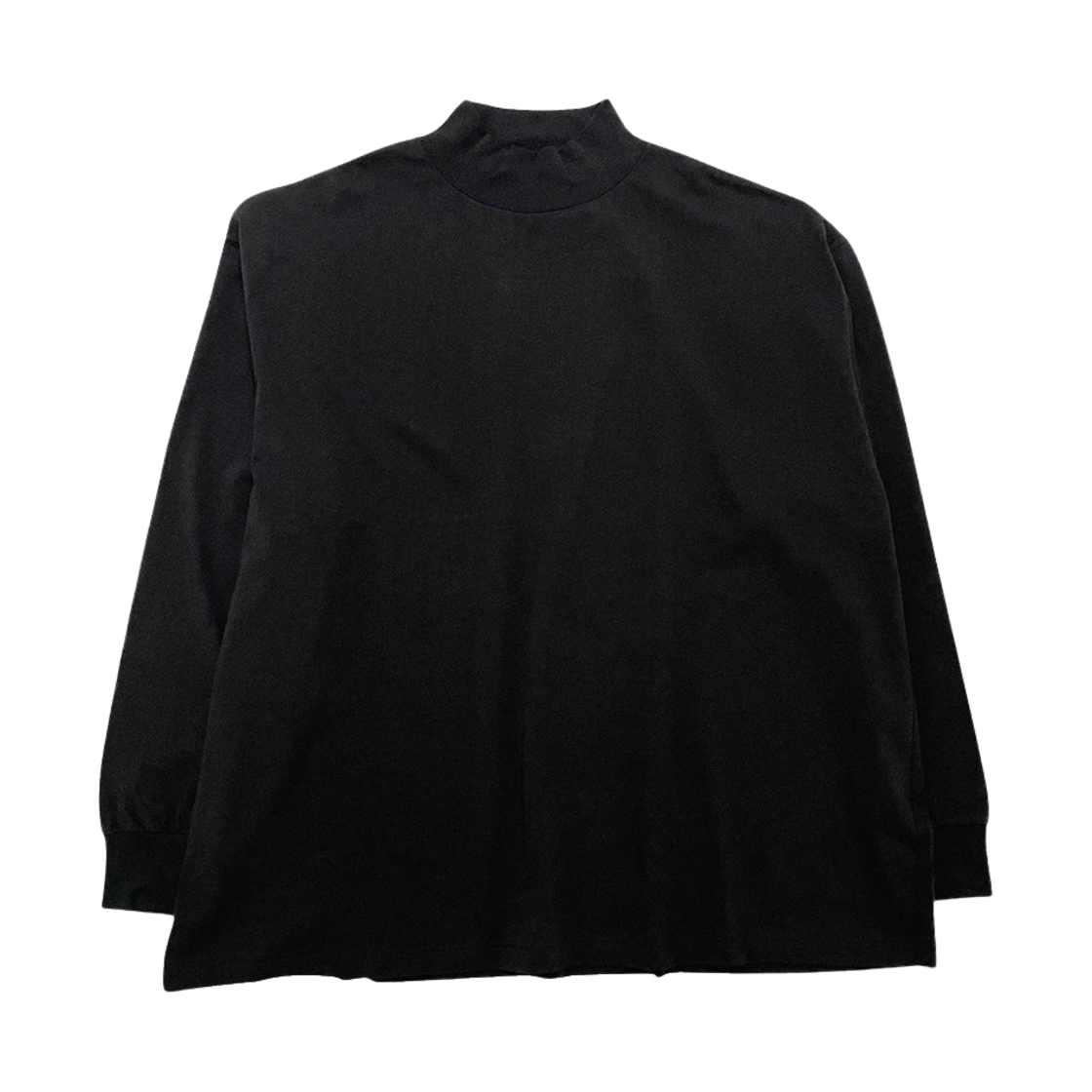 코모리 코튼 저지 목 넥 풀오버 블랙 - 24AW(Comoli Cotton Jersey Mock Neck Pullover Black - 24AW)