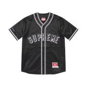 Supreme Mitchell & Ness Satin Baseball Jersey Black - 23SS