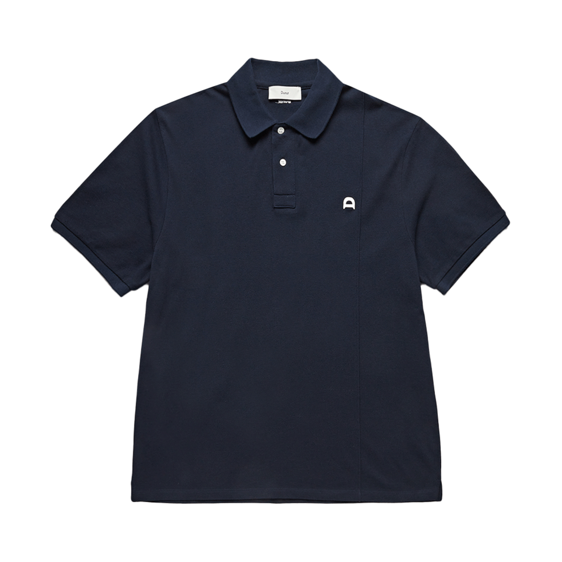 UDTS5B122N2_M_ Dunst Unisex Leather Logo Polo Shirt Navy