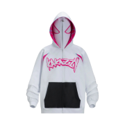 Kakazzy Full Zip Double Hoodie Spider Gwen White