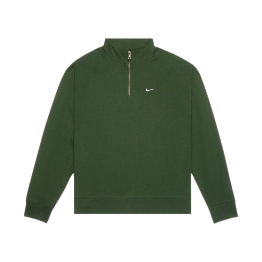 Nike NRG Solo Swoosh Heavy Weight BB Quarter Zip Top Fir White - Asia