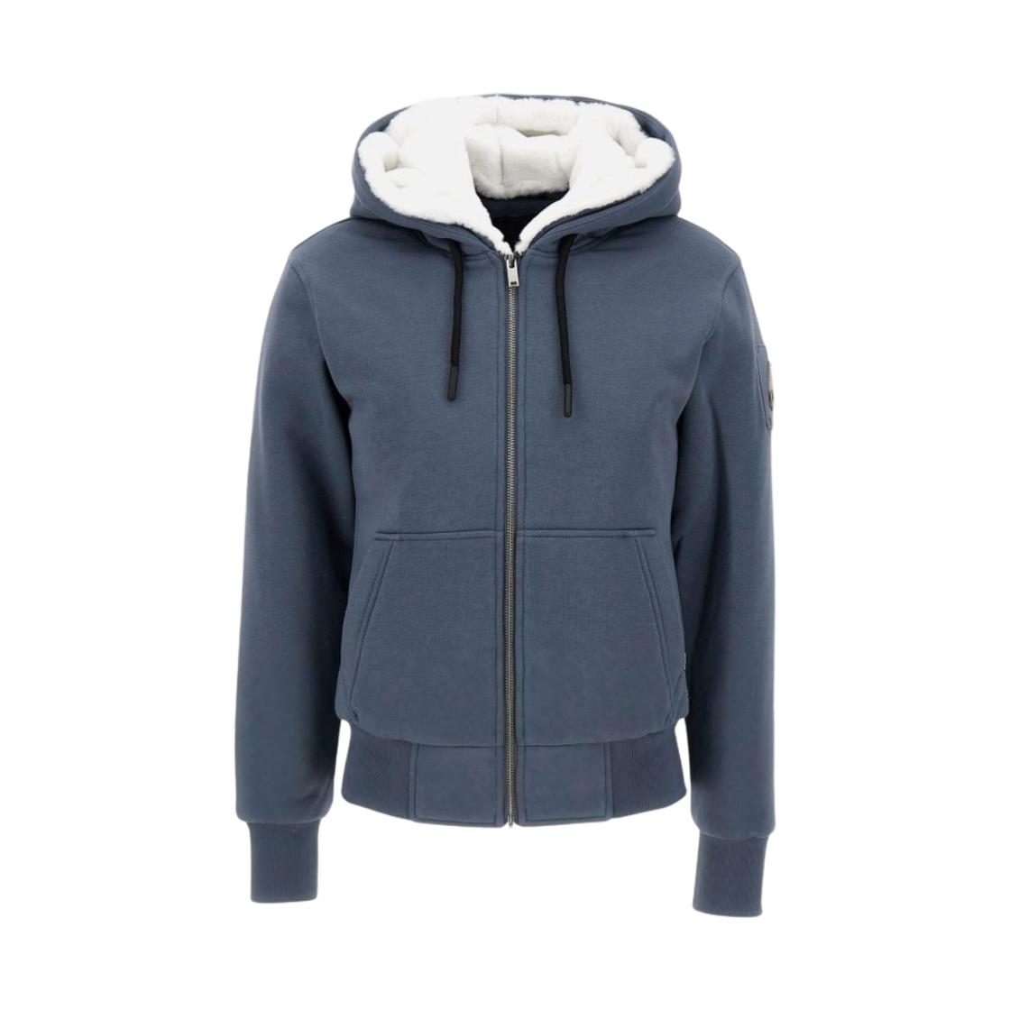 M32LS601511 (W) Moose Knuckles Classic Bunny 3 White Lining Zip Hoodie Grisaille - 22FW