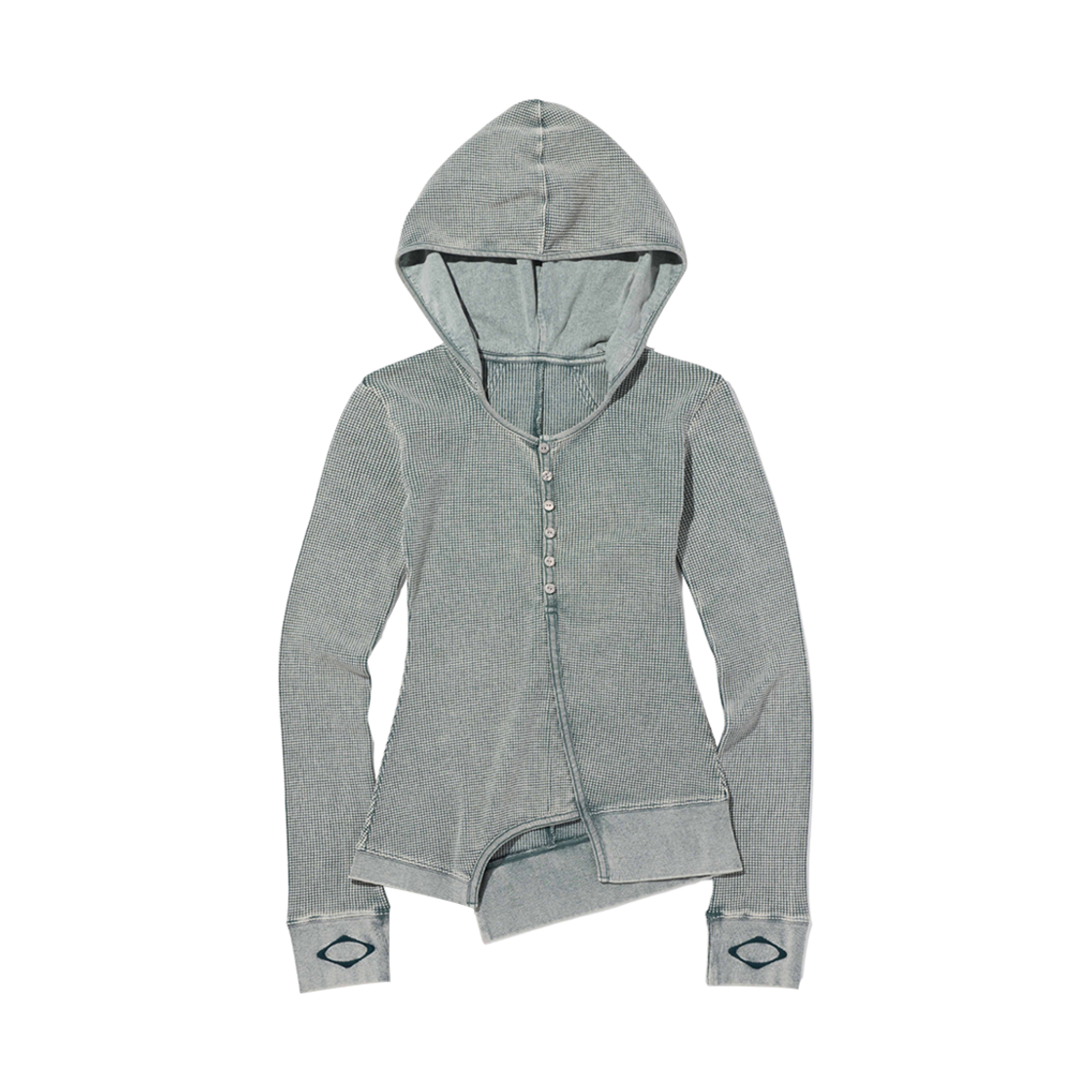 (W) 미스치프 레이어드 와플 후드 세트 블리치드 카키((W) Mischief Layered Waffle Hoodie Set Bleached Khaki)