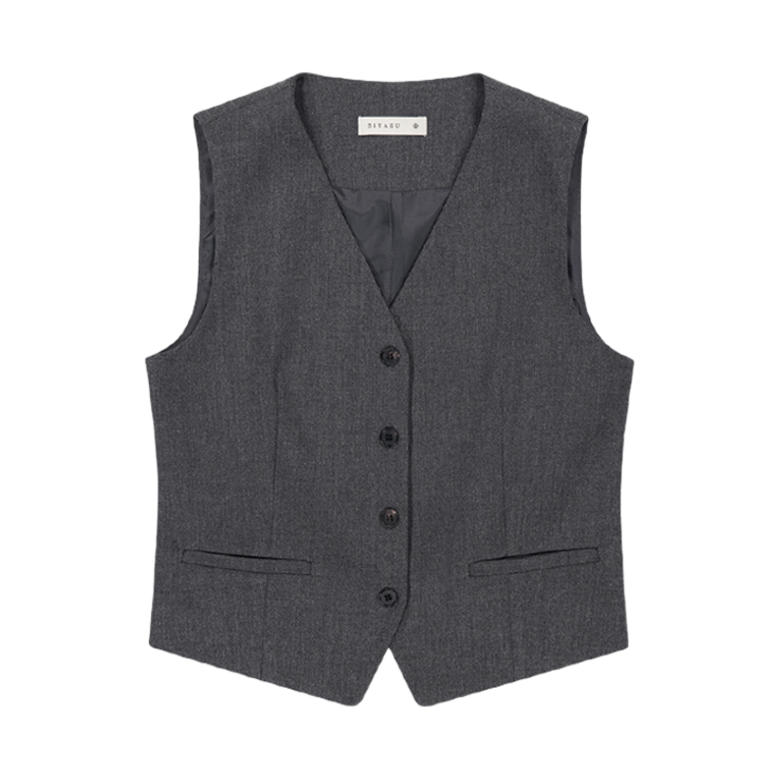 시야쥬 SITP5159 모던 레이어드 베스트 멜란지그레이