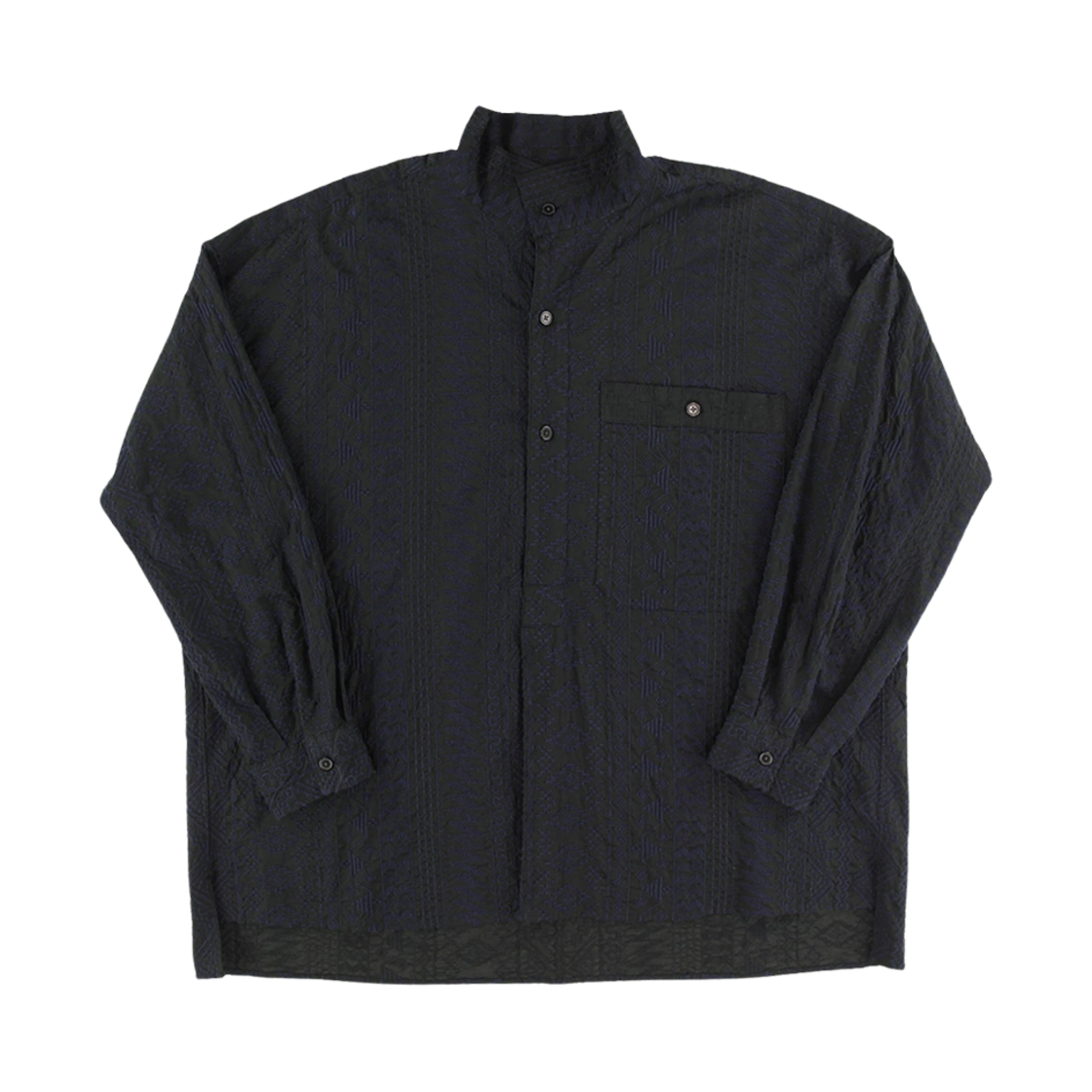 캡틴 선샤인 스탠드칼라 스모크 네이비 블랙(Kaptain Sunshine Standcollar Smock Navy Black)
