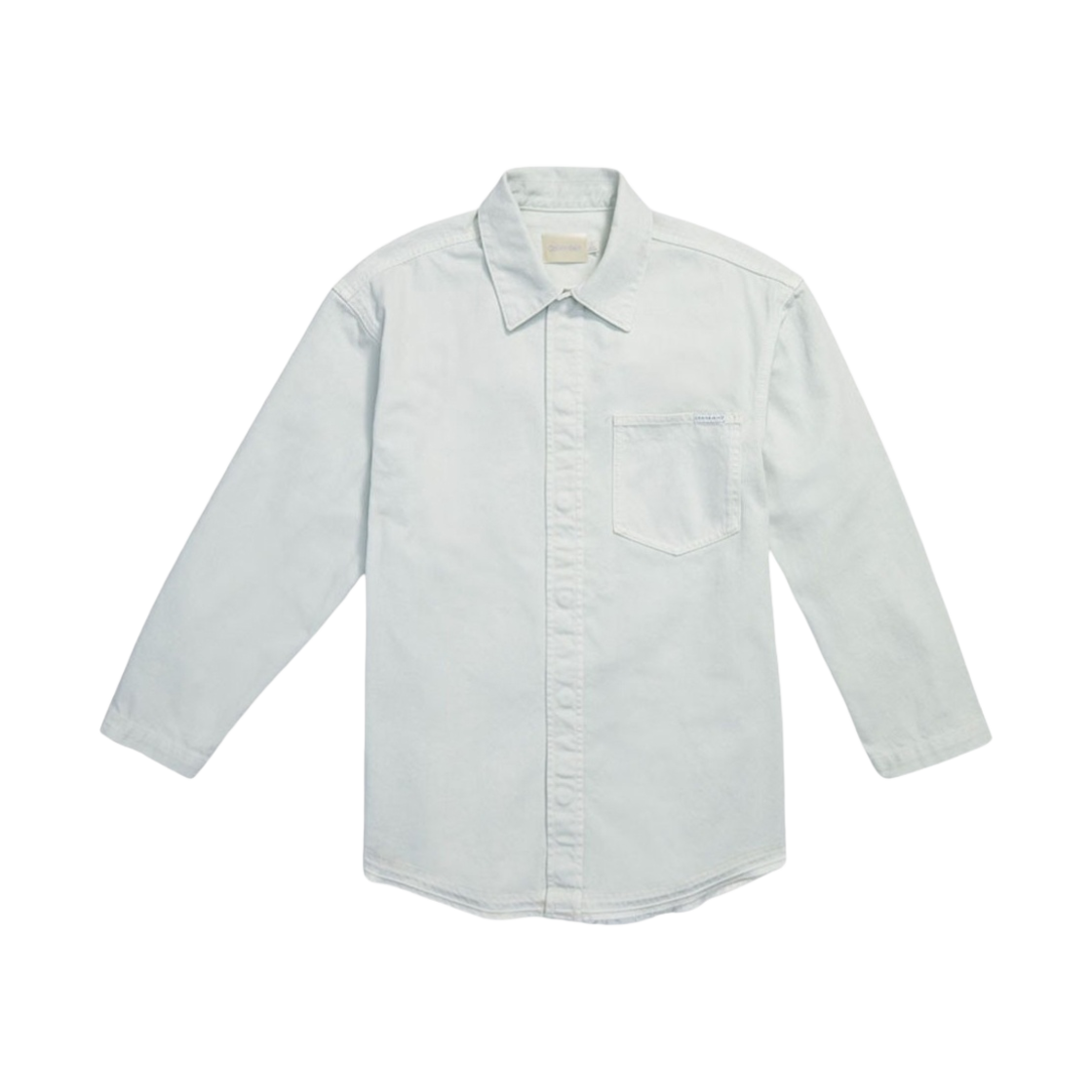 (W) 캘빈 클라인 x 제니 릴렉스핏 데님 셔츠 초크 블루((W) Calvin Klein x Jennie Relaxed Fit Denim Shirt Chalk Blue) - 1