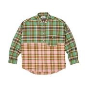 Palace Checkmate Drop Shoulder Shirt Green - 23FW