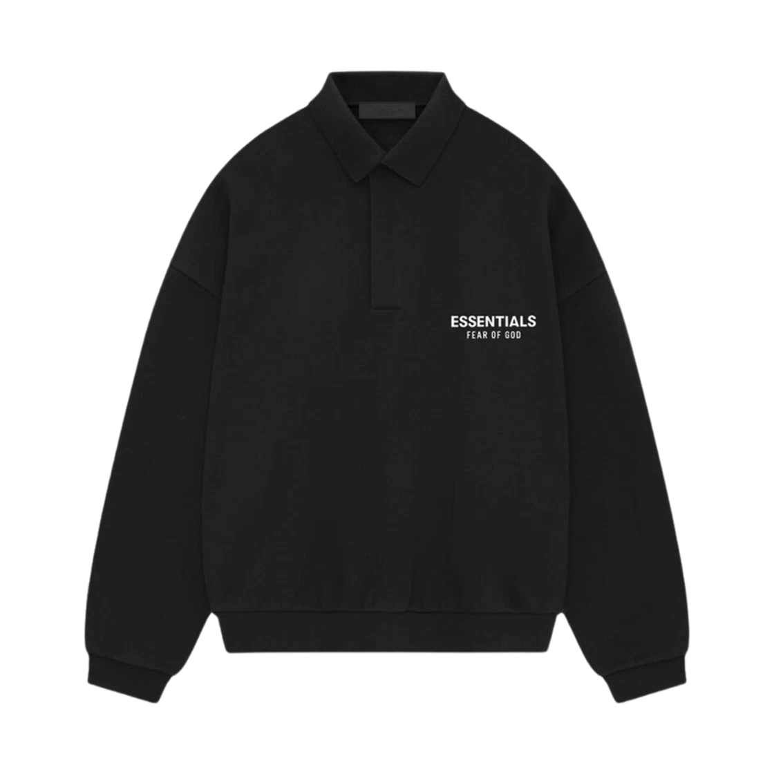 Essentials Essentials Fleece Polo Sweatshirt Black - 24FW · M
