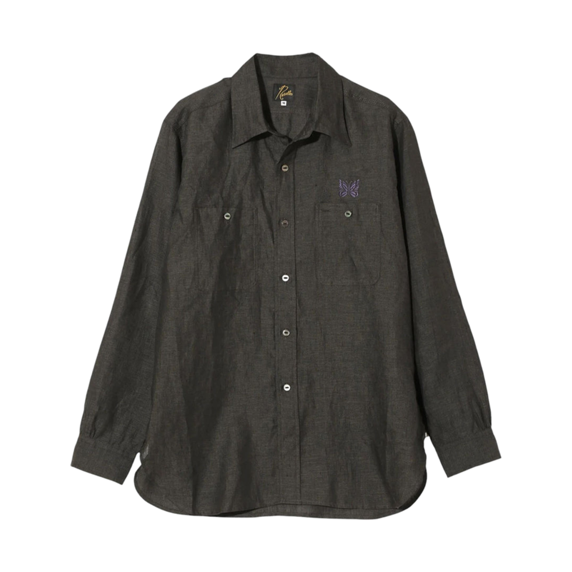 니들스 챔브레이 린넨 워크 셔츠 차콜(Needles Chambray Linen Work Shirt Charcoal) - 1
