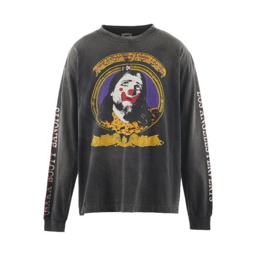 YS1-0000-C40 Saint Mxxxxxx x Born X Raised Born Saint L/S T-Shirt Black - 24AW