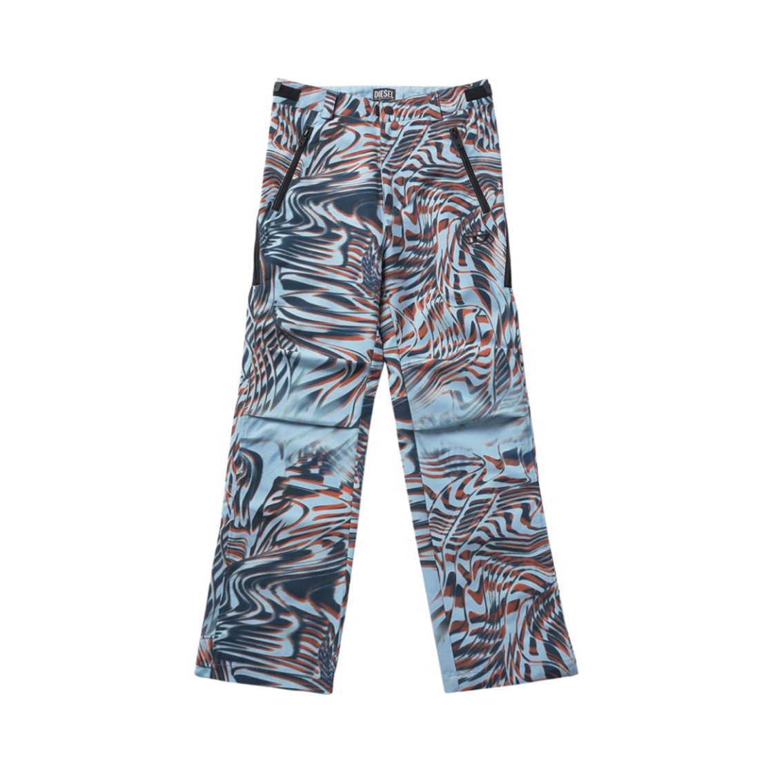A066800HYZQ-8HQA Diesel P Stopford Optical Print Pants Black Blue