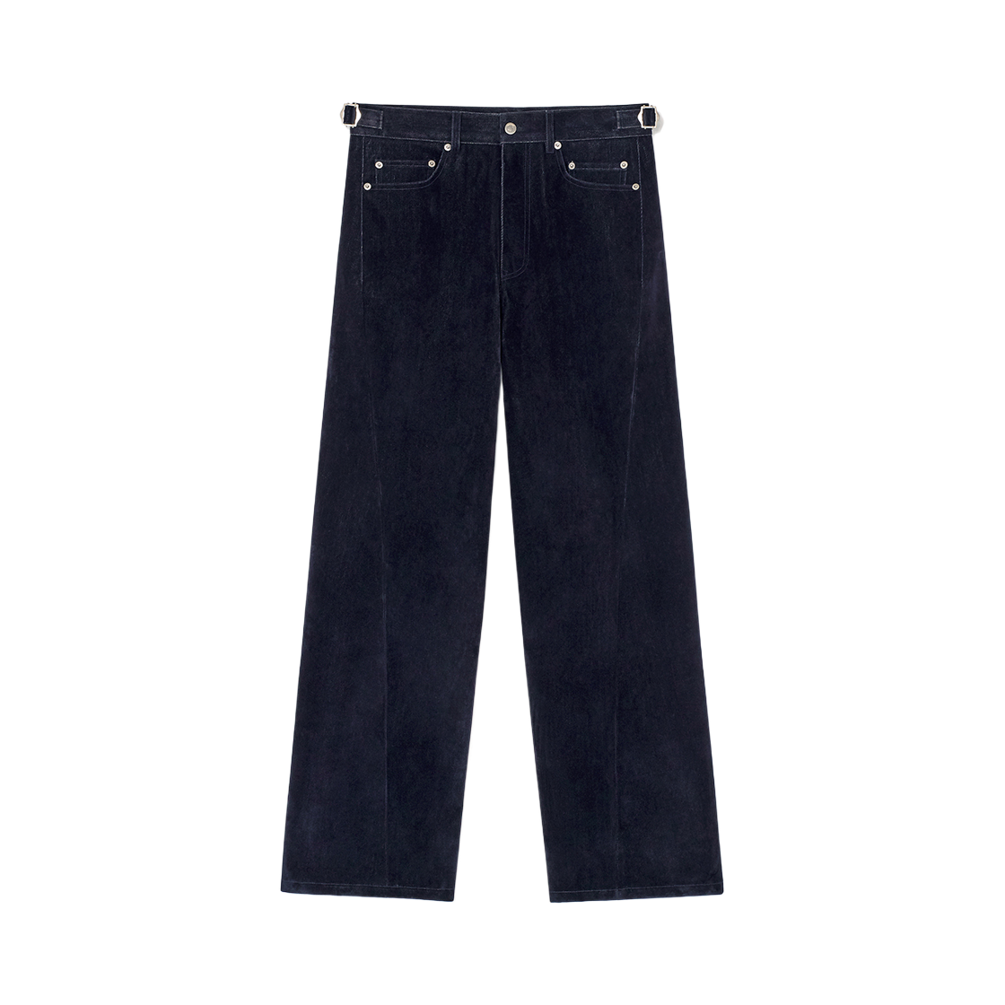 알렌느 트위스티드 벨벳 데님 팬츠 네이비(Haleine Twisted Velvet Denim Pants Navy (VB402))