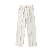 Auralee Hard Twist Denim 5P Pants White Ivory - 22SS