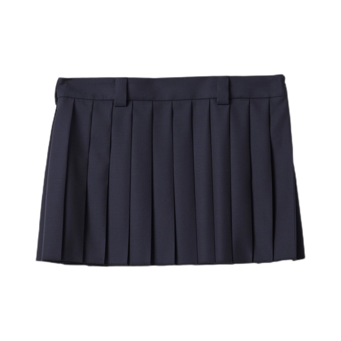 MG2040-11AD-F0008 Miu Miu Pleated Batavia Mini Skirt Blue