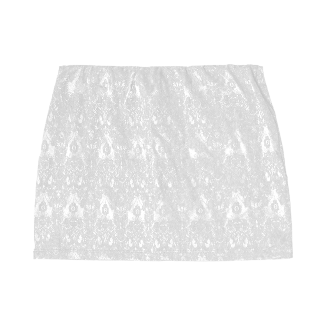 6367996 SIO Jacuard Mini Skirt White